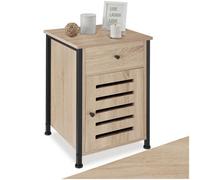 Tectake Bedside Table Waterford - Industrial Wood Light, Oak Sonoma
