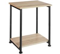 Tectake Bedside Table Yonkers - Industrial Style, With 2 Shelves, 38.5 X 30 X 51.5 Cm - Industrial Wood Light, Oak Sonoma