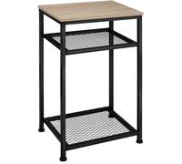Tectake Bedside Table York - Industrial Style, With 2 Grid Shelves, 45.5 X 36 X 75.5 Cm - Industrial Wood Light, Oak Sonoma