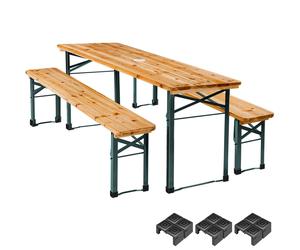 tectake Beer Tent Set Ludwig in Brown | Size: 4 Person TECTAKE Brown 4 Person