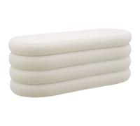 Tectake Bench Altu - With Velvet Or Bouclé Cover, Padded, Hallway Storage - Bouclé Cream-White