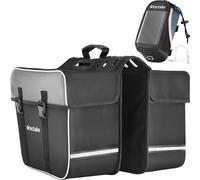 Tectake Set Bicycle Bag Georg And Frame Bag, Water-Repellent 18 X 8.5 X 8.5 Cm - Black/red