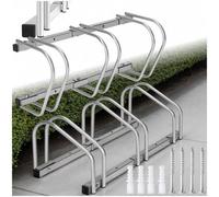 tectake Bicycle Rack Parkley 3 Bikes - Silver TECTAKE Silver 3