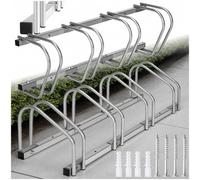 Tectake Bike Rack, For Ground Or Wall-Mounting 4 - Silver
