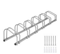tectake® Bike Rack Made of Robust, Coated Steel, Space-Saving & Stable Construction, Floor or Wall Mounting, Universal Bike Stand for Standard Tyres, Parking Bicycle Stand for Indoor & Outdoor Storage