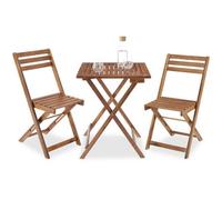Tectake Bistro Set Sóller Foldable, For 2 People, Weatherproof - Brown - 1