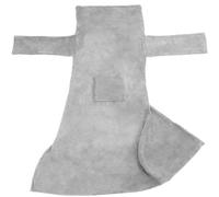 Tectake Blanket With Sleeves - Wearable Snuggle Throw With Arms 180 X 150 Cm - Grey