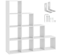 tectake Bookshelf Talisa - 10 Shelving Compartments In Cube Design in White TECTAKE White