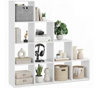 Tectake Bookshelf Talisa - 10 Shelving Compartments In Cube Design, White