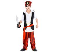 tectake Boy's Captain Jacob Costume | Size: 7-8 Years TECTAKE Multicolor 7-8 Years