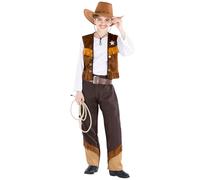tectake Boy's ' Cowboy Outfit - Cowboy Costume | Size: 8-10 Years TECTAKE Multicolor 8-10 Years