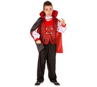 tectake Boy's Dracula Costume in Black | Size: 12-14 Years TECTAKE Black 12-14 Years