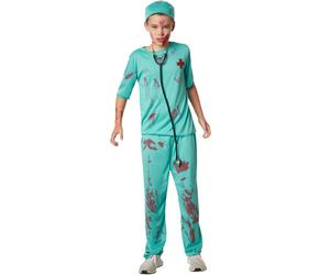 tectake Boy's Gruesome Doctor in Aqua | Size: 9-10 Years TECTAKE Aqua 9-10 Years