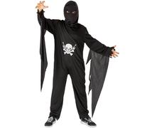 tectake Boy's Kid's Faceless Ghoul Costume in Black | Size: 12-14 Years TECTAKE Black 12-14 Years