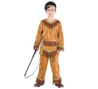 tectake Boy's Little Bear Native American Costume in Brown | Size: 10-12 Years TECTAKE Brown 10-12 Years