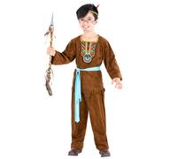 tectake Boy's Little Bear Paw Native American Costume in Brown | Size: 8-10 Years TECTAKE Brown 8-10 Years