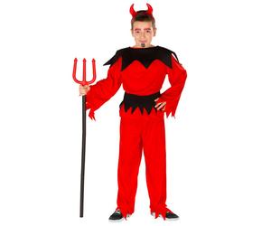 tectake Boy's Little Devil Costume in Red | Size: 12-14 Years TECTAKE Red 12-14 Years