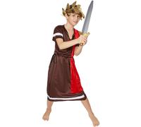 tectake Boy's Roman Emperor Maximus Costume in Brown | Size: 12-14 Years TECTAKE Brown 12-14 Years
