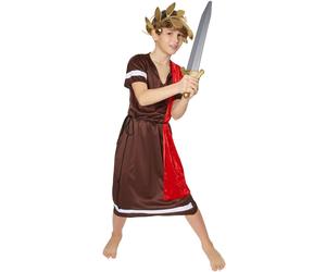 tectake Boy's Roman Emperor Maximus Costume in Brown | Size: 8-10 Years TECTAKE Brown 8-10 Years