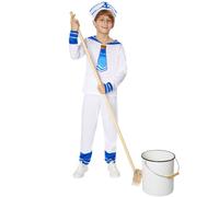 tectake Boy's Sailor Costume | Size: 9-10 Years TECTAKE Multicolor 9-10 Years