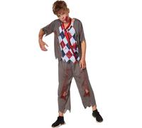 tectake Boy's Scary Schoolboy in Brown | Size: 5-6 Years TECTAKE Brown 5-6 Years