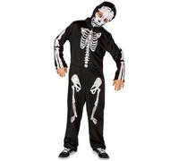 Tectake Boys Skeleton Costume 300056 - Black 140 (10-12Y)
