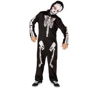 Tectake Boys Skeleton Costume 300057 - Black 152 (12-14Y)