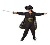 tectake Boy's Zorro Costume in Black | Size: 11-12 Years TECTAKE Black 11-12 Years