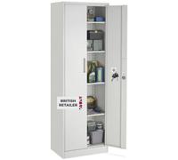 Tectake Brandon Filing Cabinet, Magnetic Closure, Adjustable Shelves - Per Piece - Grey