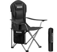 tectake Camping Chair Mtx in Black TECTAKE Black