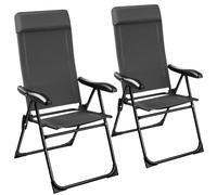 tectake Camping Chair Muritz in Dark Grey | Size: King TECTAKE Dark Grey King