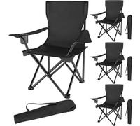 tectake Camping Chairs Gil in Black | Size: Double TECTAKE Black Double