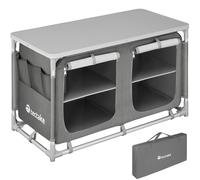 tectake Camping Kitchen With 4 Compartments in Grey TECTAKE Grey