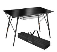 Bastian Camping Table - Height Adjustable and Folding, none