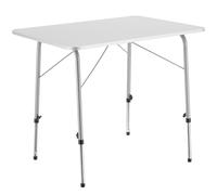 Camping Table MDF Foldable Height-Adjustable Telescopic Legs 80x60x68cm Grey New