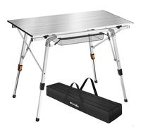 tectake Camping Table Tina in Silver TECTAKE Silver