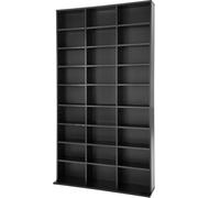 Tectake Cd Shelf Unit Christel - 27 Compartments For Up To 1080 Cds - Black