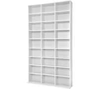 Tectake Cd Shelf Unit Christel - 27 Compartments For Up To 1080 Cds - White