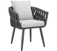 tectake Chair Lugano in Dark Grey | Size: 1 Seater TECTAKE Dark Grey 1 Seater