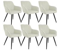 Velvet Accent Chair Set of 6 | Small Modern Living Room Armchair Occasional Arm