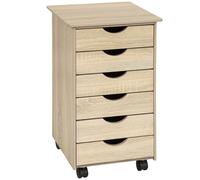 tectake Chest Of Drawers in Light Oak TECTAKE Light Oak