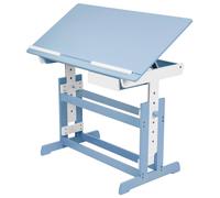 Tectake Writing Desk with Drawer - Blue, Blue