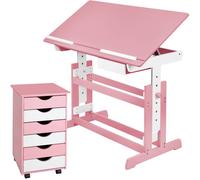 tectake Childrens Desk in Rose TECTAKE Rose