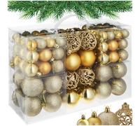 Gold Christmas baubles (set of 100)