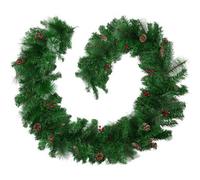 Tectake Christmas Garland - Artificial With Pine Cones And Berries, 2.7 M - Red/green