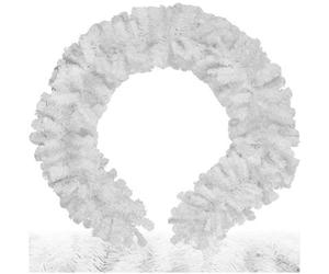 Tectake Christmas Garland In Detailed And Lifelike Look, 270 Cm Long - White