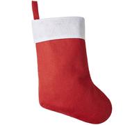 tectake Christmas Stocking - Classic Design, Practical Hanging Loop, In Soft Felt Look in Red TECTAKE Red One Size
