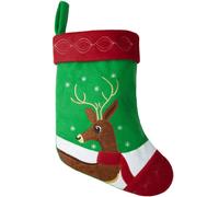 tectake Christmas Stocking - With Deer Graphic, Hanging Look & Large Capacity TECTAKE Multicolor One Size