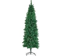 tectake® Artificial Christmas Tree in Rich Green, Realistic Christmas Tree with Lifelike Needles, Bendable Branches & Foldable Metal Stand, Durable Xmas Tree with Easy Setup & Storage - 180 cm