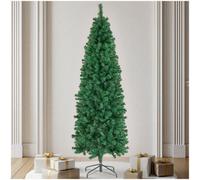tectake® Artificial Christmas Tree in Rich Green, Realistic Christmas Tree with Lifelike Needles, Bendable Branches & Foldable Metal Stand, Durable Xmas Tree with Easy Setup & Storage - 180 cm